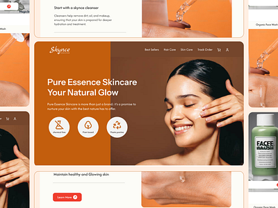 Ecommerce skincare website design - Skynce ecommerce shopify skincare web design website design