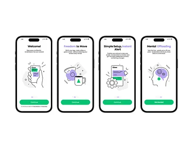 app Screens alert app branding custom design graphic design icon icon set illustration logo message notification phone smart stettings ui ux vector welcome