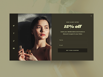 Website Popup & Newsletter Subscription beauty beauty product cosmetics discount ecommerce lightbox modal box modal popup modal window newsletter newsletter sign up newsletter subsription popup sign up template ui voucher web design website wordpress