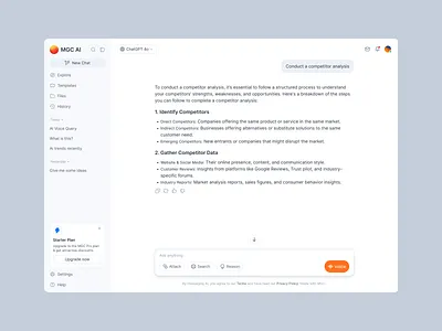 AI chatbot response page ai ai assitant ai chat chat gpt light mode mingcute