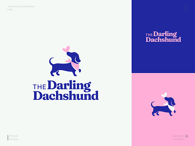 The Darling Dachshund branding dachshund design icon logo logodesign logotype minimal vector