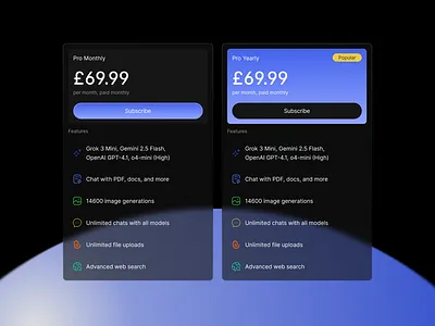 Pricing Plan Design design saas saas design ui uxui web
