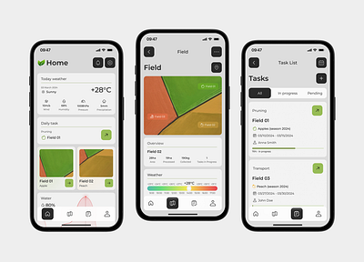 Agro Management Platform — Mobile App agro agrotech clean design field management ios ui mobileapp task tracker ui uiux