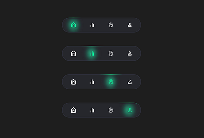 Bottom Navigation - Neon Glow app bottom navigation design glass glassmorphism glow mobile neon ui ui design uidesign ux