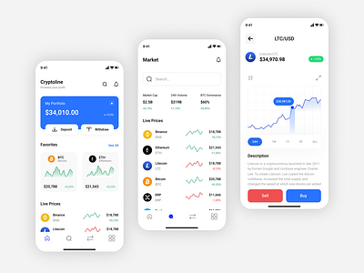 Crypto Trading App UI – Simplified, Clean & Insightful appdesign cleanui cryptodashboard cryptodesign cryptotracker cryptowallet dribbbleshots figmadesign financeapp fintechdesign iosdesign lightmodeui mobileui moderndesign motion graphics portfolioapp tradingapp uidesign userinterface uxdesign