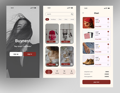 Buynest shopping 🛍️ digitaldesign ecommerce minimalistui ui ux