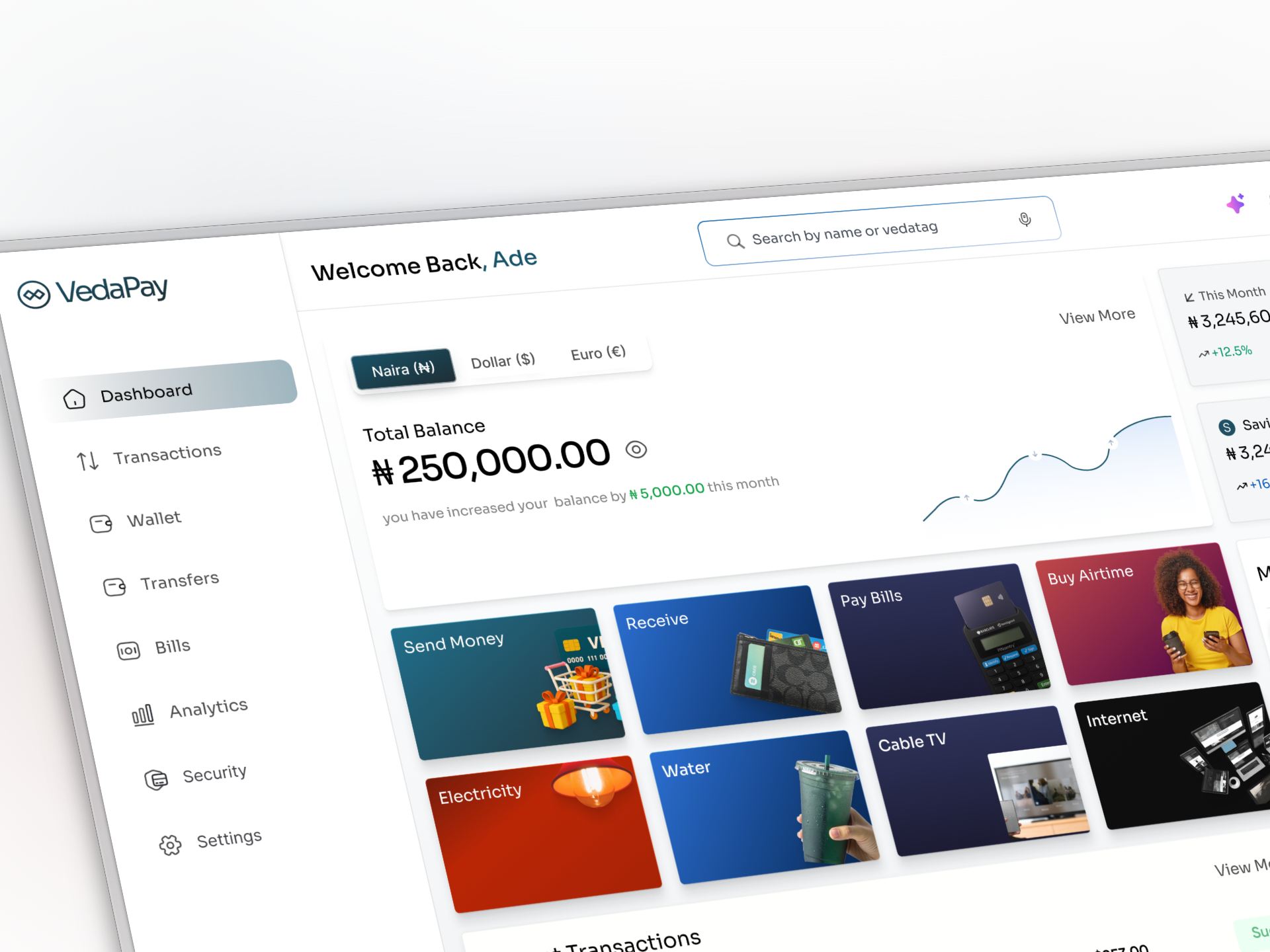 Veda - Fintech Dashboard Design fintech ui ux ux design