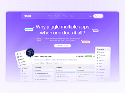 Website UX Design for Plutio branding design illustration product design saas ui ui design uiux uiux design ux design