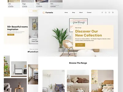 Furniture House Website Design branding design dribbbleshots figmadesign furniture design graphic design illustration interfacedesign logo productdesign ui