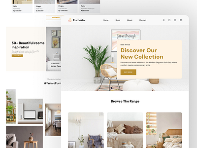 Furniture House Website Design branding design dribbbleshots figmadesign furniture design graphic design illustration interfacedesign logo productdesign ui