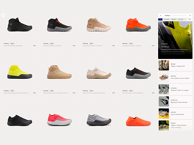 Arc'teryx Footwear Collection - E-commerce UI Concept arcteryx clean ui e commerce footwear homepage interface modern ui online shop online shop design retail ui shoes ui ui design user experience user interface ux ux design ux ui design uxui webdesign