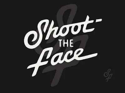 Shoot The Face _ logotype authentic awards branding calligraphy custom flow fun idea identity lettering logo original photography script smart type typography unique wordmark