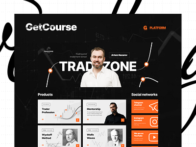 Design of the classroom platform banners branding crypto design figma getcourse graphic design illustration landing platform trading ui ux webdesign