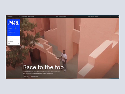 P448 - Urban Footwear E-commerce Website Concept clean ui control panel design e commerce fashion footwear landing page minimalist p448 shoes ui ui design user experience user interface ux uxui web design website website design