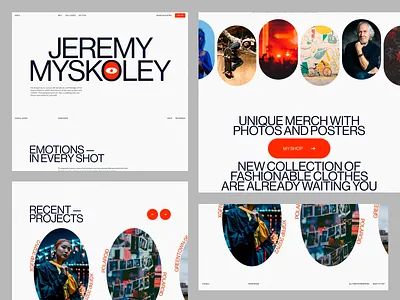 Jeremy Myskoley - Photography & Merch Portfolio Concept app design app interface artist website clean ui e commerce fashion landing page minimalist modern design photography platform platform design portfolio ui ui design user experience ux ux design uxui website design