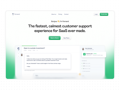 Website UX Design for Fernand branding design illustration product design saas ui ui design uiux uiux design ux design