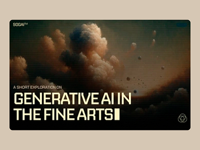 SOGAI™: Generative AI in Fine Arts - UI Concept ai ai art artificial intelligence bold typography clean ui creative design creativity design digital arrt futuristic generative ai landing page typography ui concept ui design user interface ux ux design uxui
