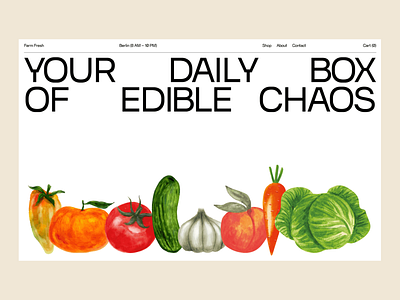 Farm Fresh UI Concept clean clean ui e commerce farm fresh illustration landing page landing page design minimalist typography ui ui design user interface ux ux design uxui vegetables web design website website design