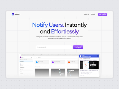 Website UX Design for Updatify branding design illustration product design saas ui ui design uiux uiux design ux design