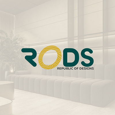 Logo Concept for RODS(Republic of Designs) interior design branding furniture graphic design interior logo luxury wood