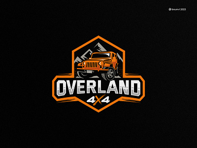 Overland 4X4 4x4 adventure car car logo explore logo logo badge logotype mountain nature offroad overland sport vehicle