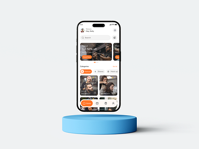 Barber Shop User andriod androiddesign groomingapp iosdesign minimaldesign mobileapp modernapp productdesign service app smoothux ui design ui ux user interface visualdesign
