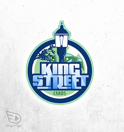 Logo concepts - trading card company cards chipdavid dogwings logo vector