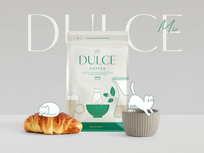 Mi DULCE bakery branding cat coffee design graphic design illustration logo packaging packagingdesign
