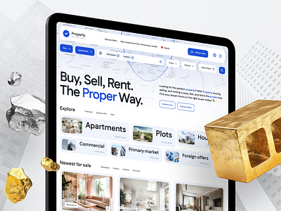 Real estate website design home page homepage interface real estate rental app ui ui design ux ux design web web design webdesign