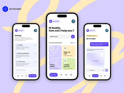 WHISPR A personalizable AI that adapts to you ai assistant ui ux