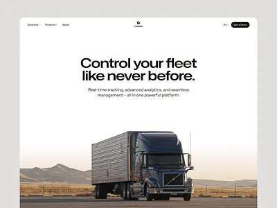 Landing Page Design for Fleet Control Company cargo delivery cargo landing page cargo shipment cargo shipping website cargo tracking cargo tracking website cargo website design container shipment container shipping container tracking fleet fleet management website landing page landing page design satellite navigation shipment website shipping website tracking website transportation website vehicle tracking website