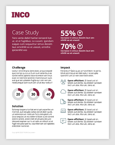 Case Study Template case study flyer graphic design layout