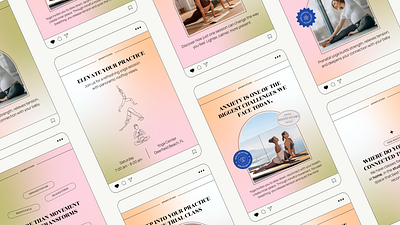 Social Media Design | Shanti Studio figma gradient graphic design ilustrator instagram instagram post photoshop social media design visual layout yoga