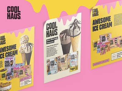 Poster Design for Ice Cream Brand cpg food frozen ice cream pos poster print retail snack