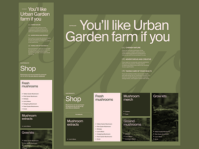 Urban Garden | website design design ecommerce landingpage typography ui ux web design