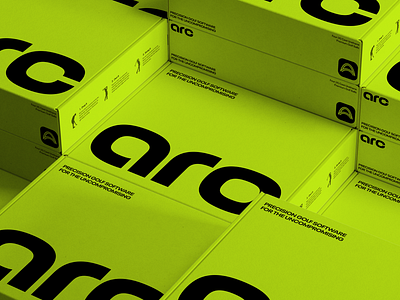 Arc Packaging branding golf logo packaging print design sports type typography