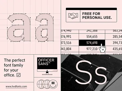 Officer Sans (Free) branding font fonts free font freefont hvd office typedesign typeface typography
