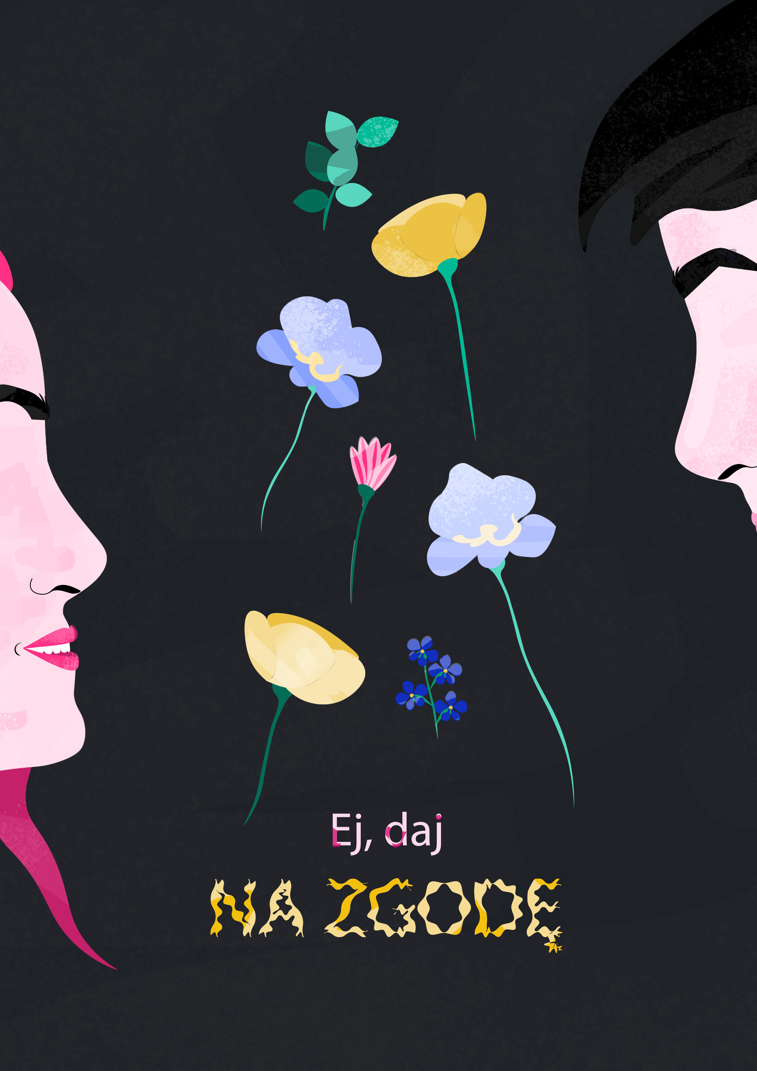 Kwiaty zawsze i wszędzie 2d art design digital digitalart graphic design illustration poster
