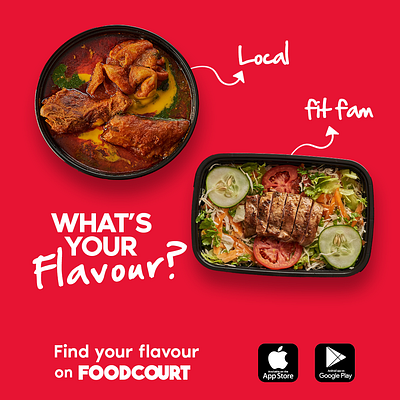 Social Media Ad for FoodCourt ad app delivery food graphic design kitchen media social