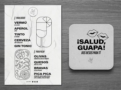 Vermouth bar - Application of the logo on real supports 18 5.000 logo in shop bar brand brand identity branding design drink logo elegant design graphic design logo logo application logo design menu minimal logo mockup scalable logo vermouth bar visual identity