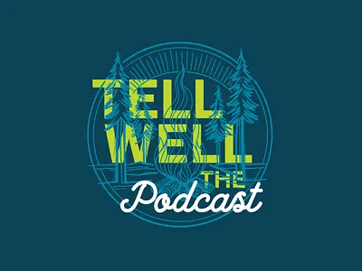 Tellwell The Podcast Branding branding design graphic design illustration logo podcast podcast design typography vector