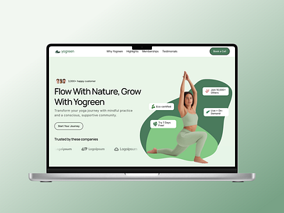 YoGreen - Sustainable Yoga & Wellness Framer Website framer framer designer framer website healthandwellness ui uiux web design web designer web development website website design welbeing website wellnessdesign yoga yoga website yogastudio