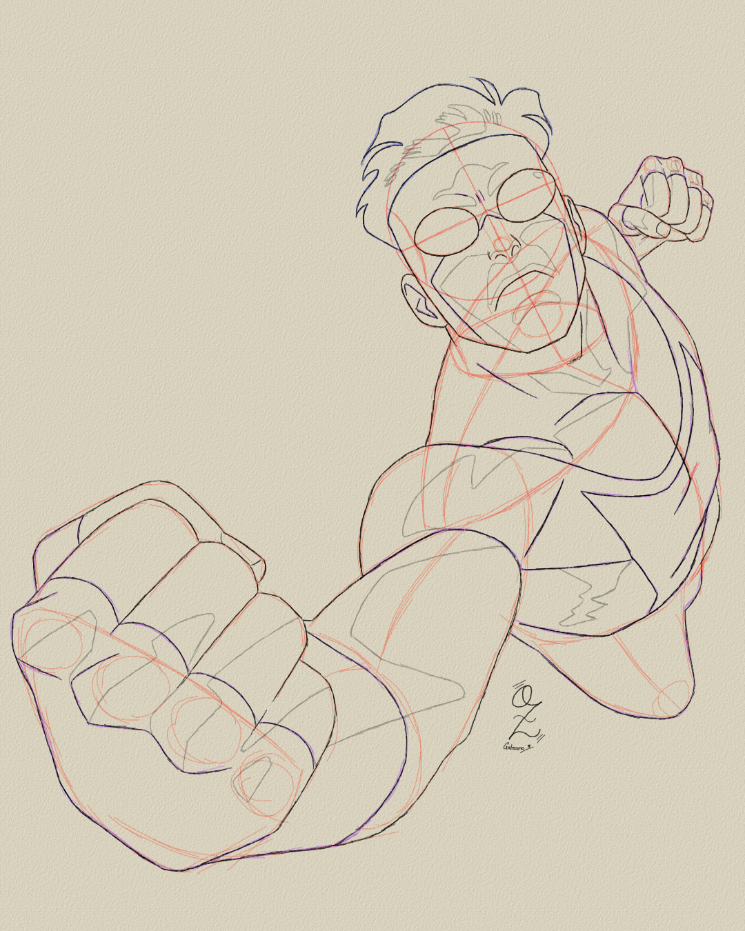 Invincible Drawing Sketch Study by Oz Galeano amazon art arte boceto design dibujo digitalart drawing fanart hero illustration invincible ozgaleano sketch