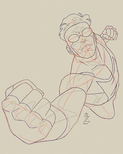 Invincible Drawing Sketch Study by Oz Galeano amazon art arte boceto design dibujo digitalart drawing fanart hero illustration invincible ozgaleano sketch