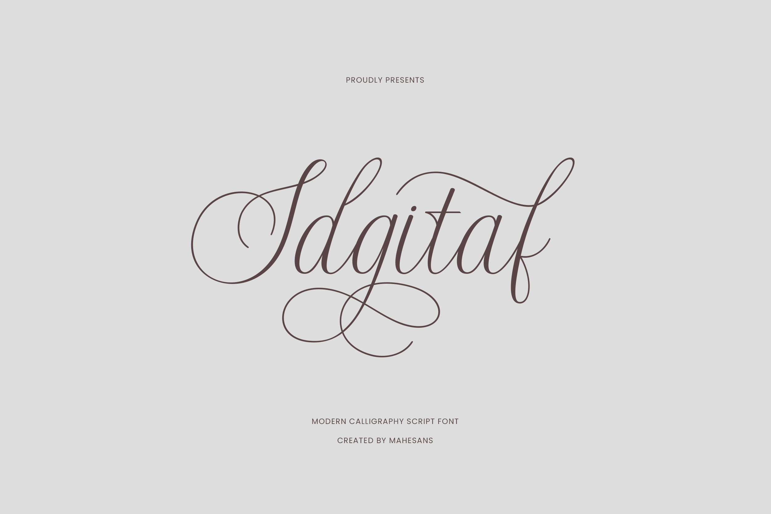 Example of Custom Script Font Design
