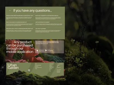 Urban Garden | website design design ecommerce landingpage typography ui ux web design