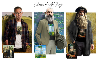 Classical Art Frogs classcial art frogs graphic design photoshop tshirt design