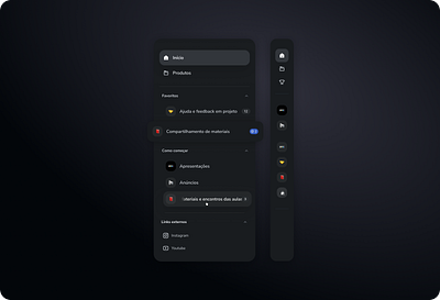 🚤 Side menu navigation dark mode menu navigation side menu ui