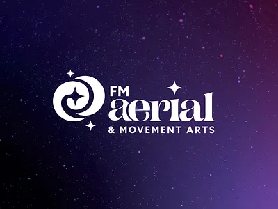 FM Aerial & Movement Arts branding design fitness graphic design illustration logo typography