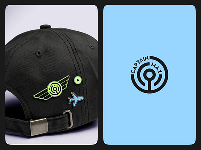 Captain Max - Logo & Brand Identity aviation branding brandstory circle design fly graphic design identity logo music musician pilot plane printed materials radar sky typographic logo